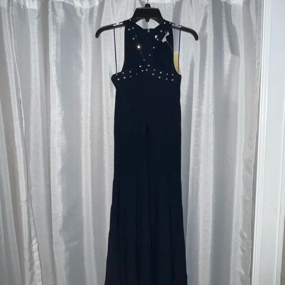 MICHAEL Michael Kors Studded Halter Neck A-Line Midi Dress